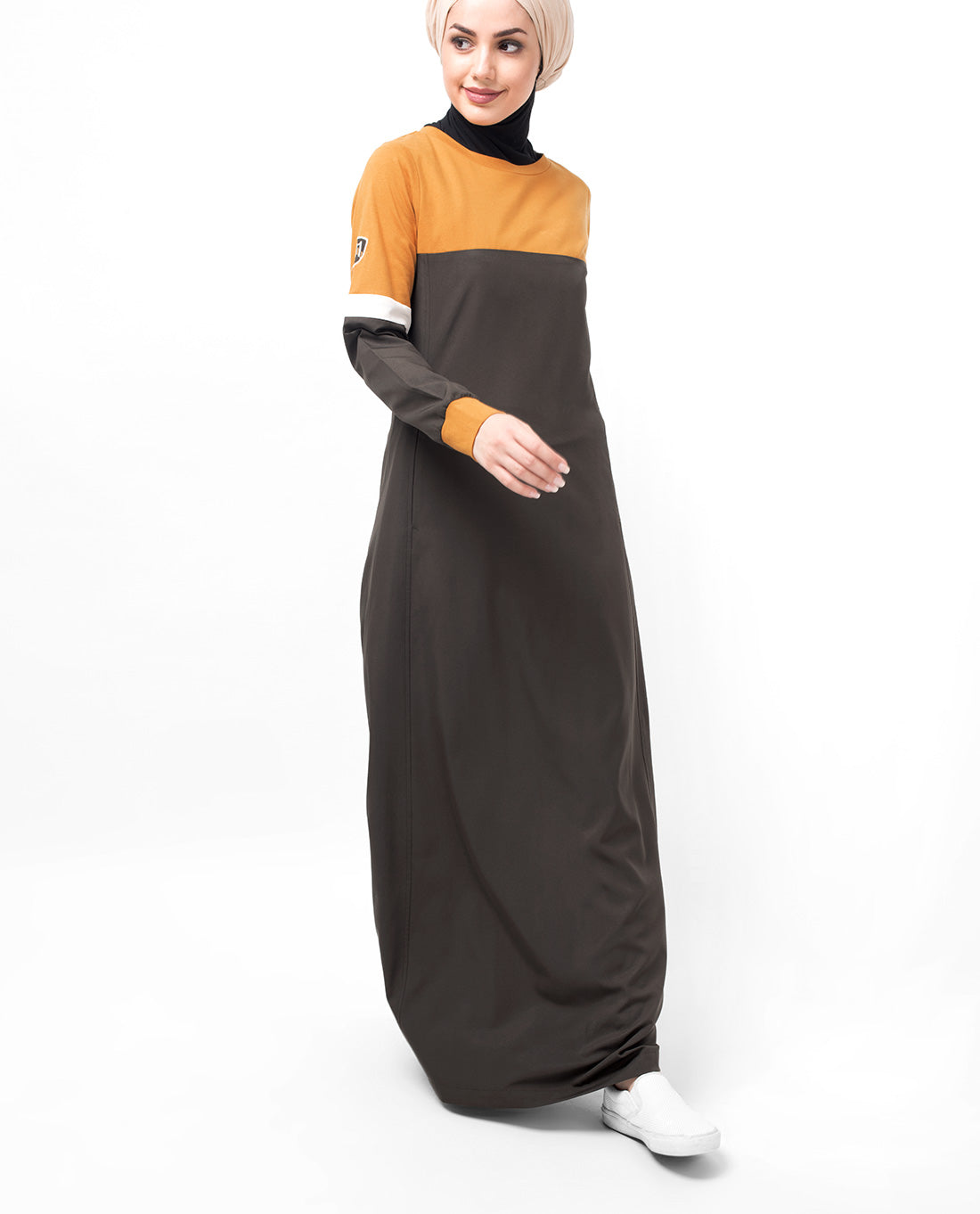 Sunflower Dropped Shoulder Abaya