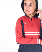 Blue & Coral Hooded Jilbab