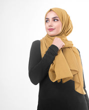 Tawny Olive Cotton Voile Scarf