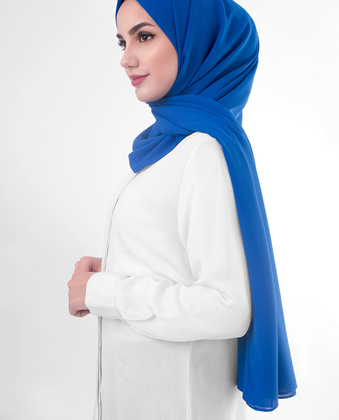 Princess Blue Poly Georgette Scarf