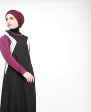 Colour Blocking Jilbab With Curves