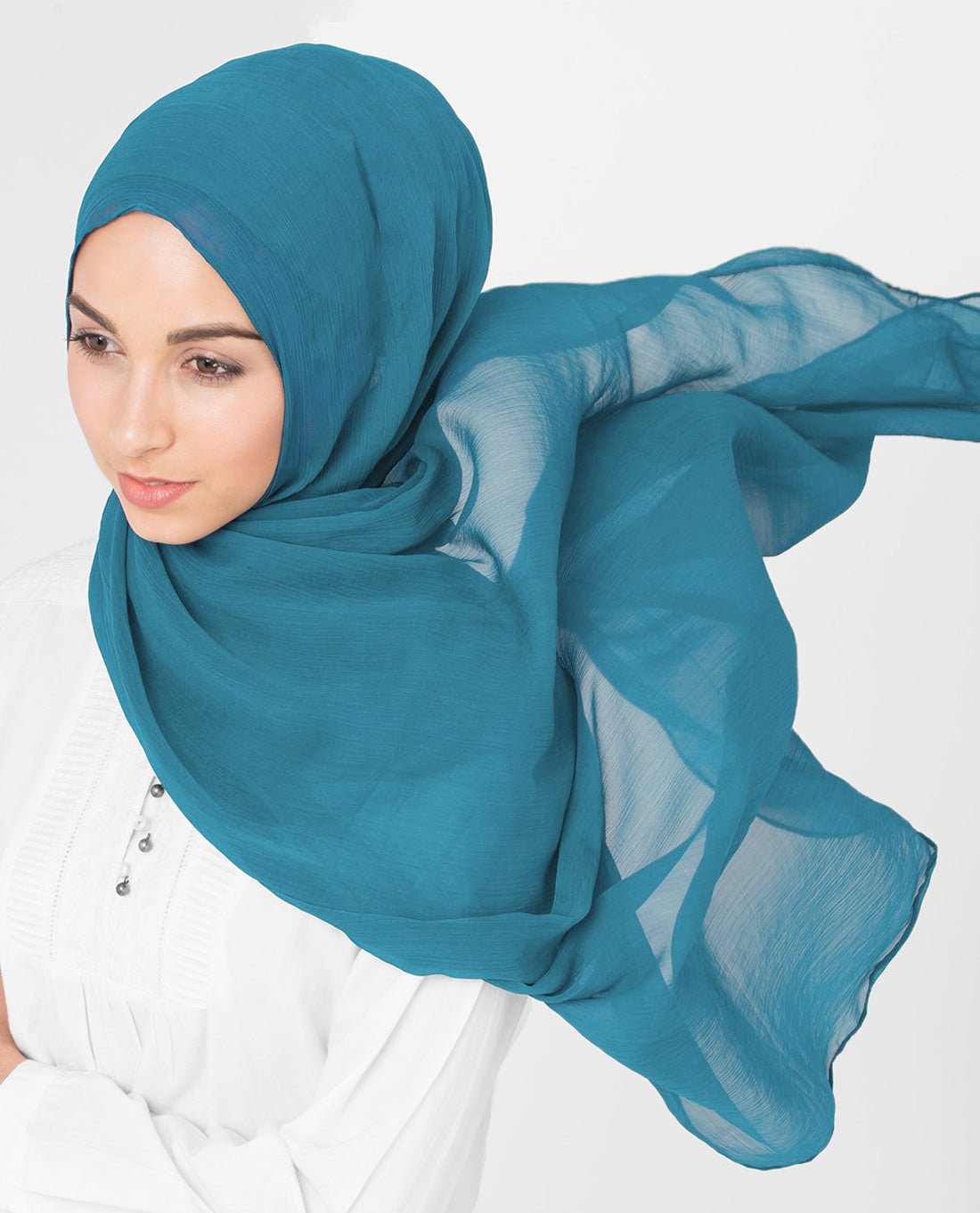 Turkish Tile Poly Chiffon Scarf