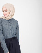 Utility Denim Flared Jilbab