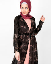 Black Floral Sheer Outerwear