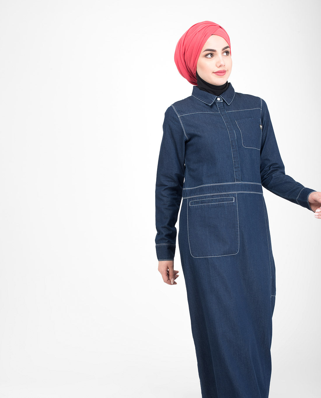 Fine Denim Detail Jilbab