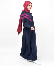 Double Stripe Navy Casual Jilbab