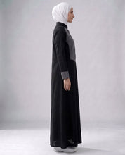 Black & Grey Contrast Jilbab
