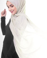 Light Grey Poly Chiffon Scarf