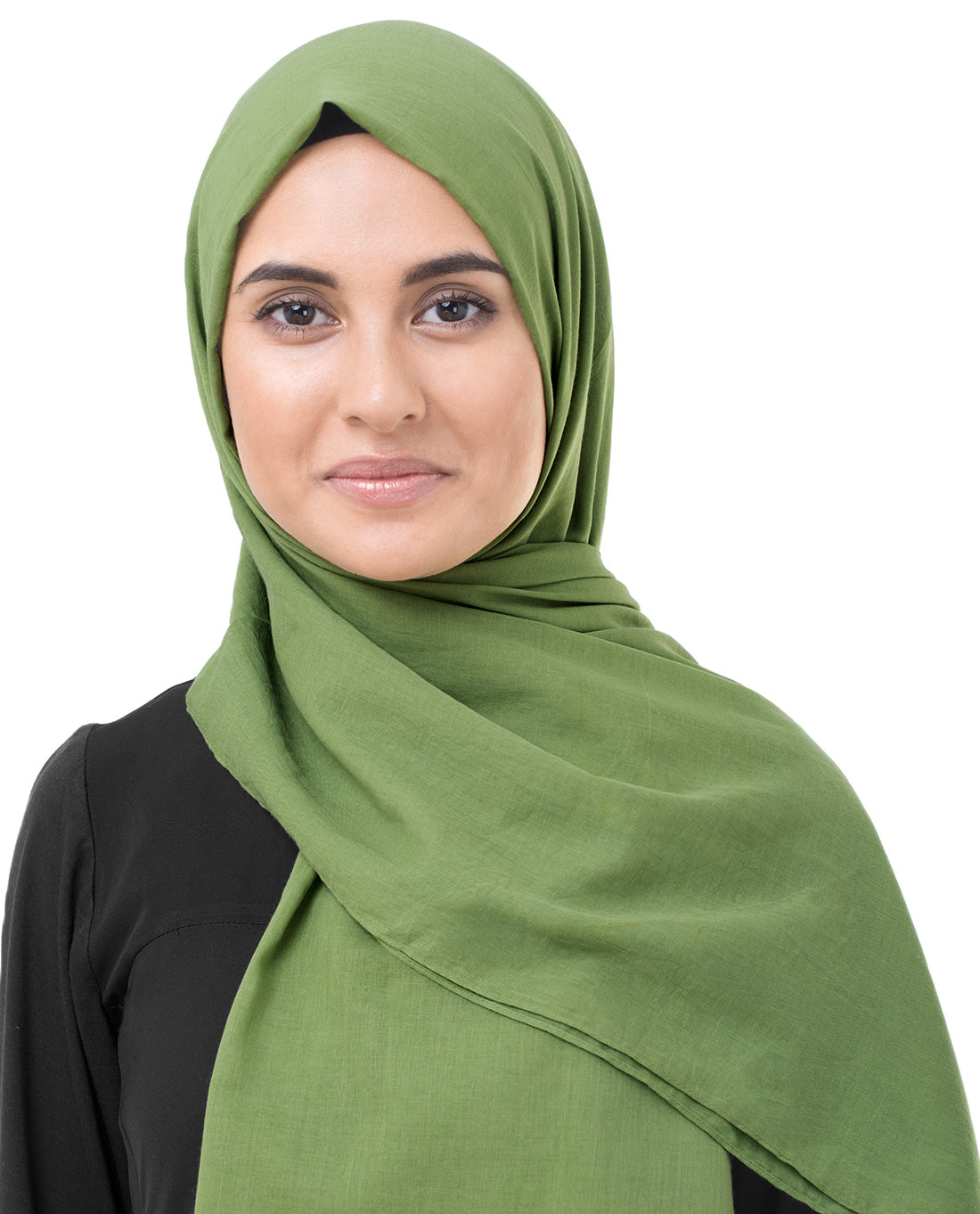 Forest Green Cotton Voile Scarf