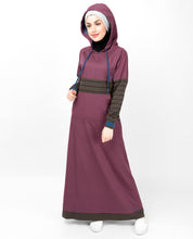 Plum Casual Hooded Jilbab