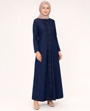 Signature Style Blue Denim Shirt Abaya