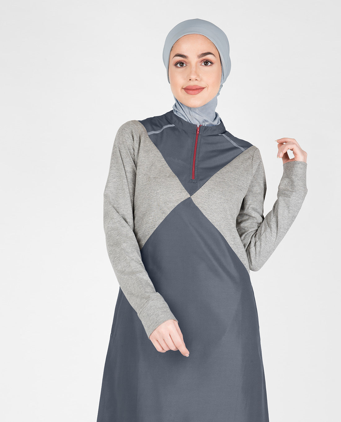 Grey Diamond Melange Jilbab