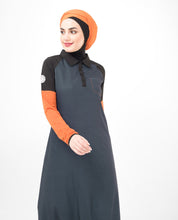 Orange Highlight Pique Jersey Jilbab