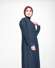 Long Zip Denim Jilbab- 1WJBSRUS0240