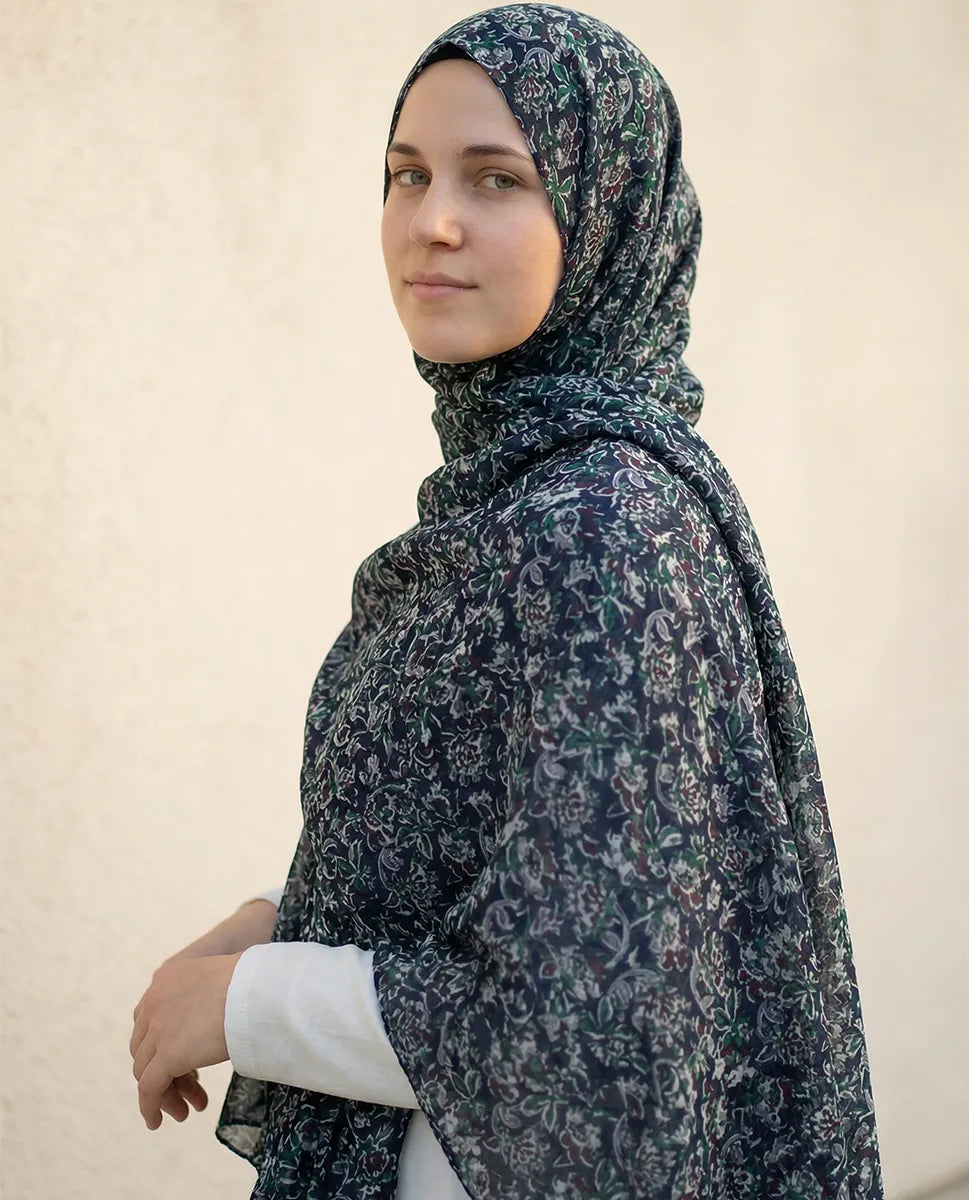 Forest Calm – Printed Georgette Hijab