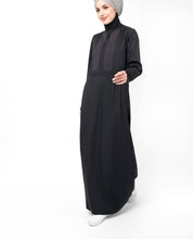 Double Pleat Skirt Black Abaya