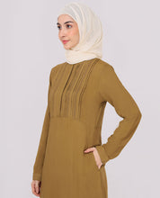 Olive Green Pintuck Abaya