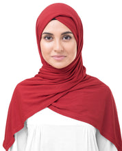 Aurora Red Viscose Jersey Scarf