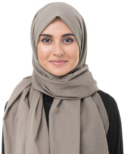 Almondine Beige Cotton Voile Scarf