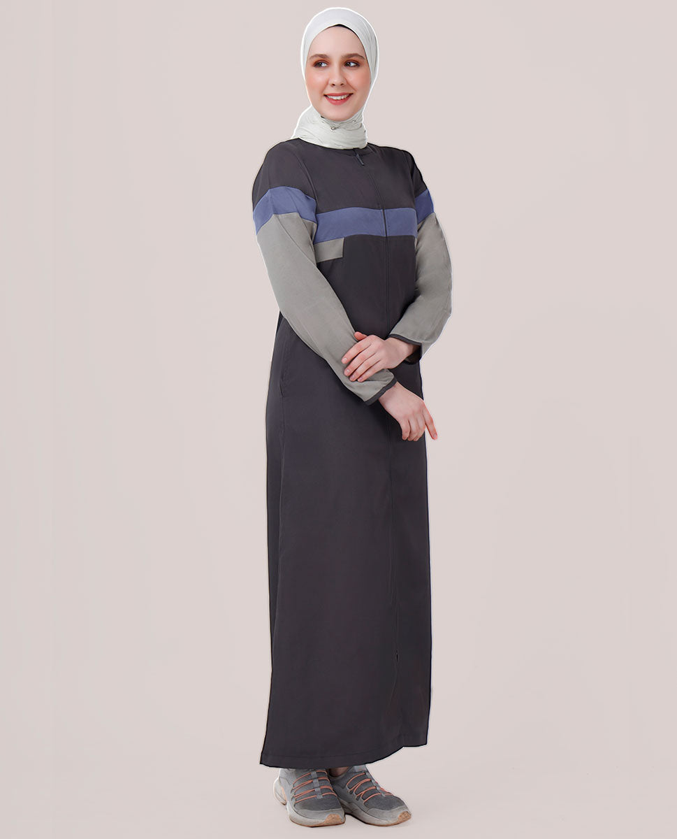 Forest Night Color Blocking Jilbab