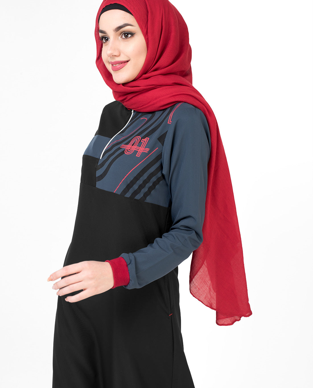 Black 01 Active Jilbab