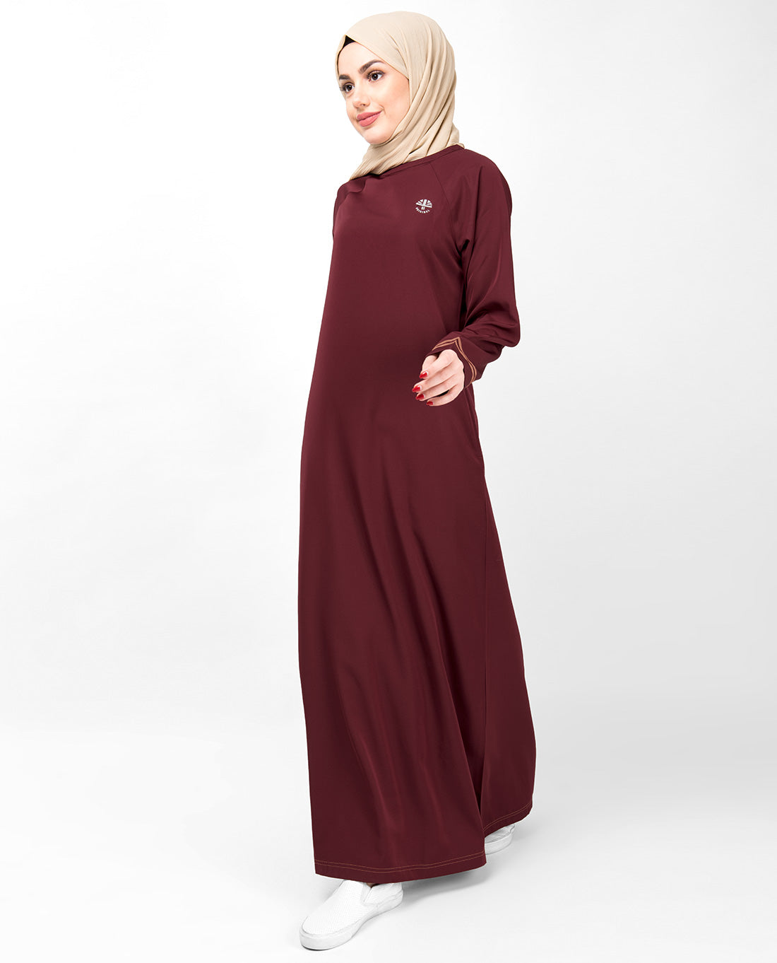 Simple Maroon Jilbab