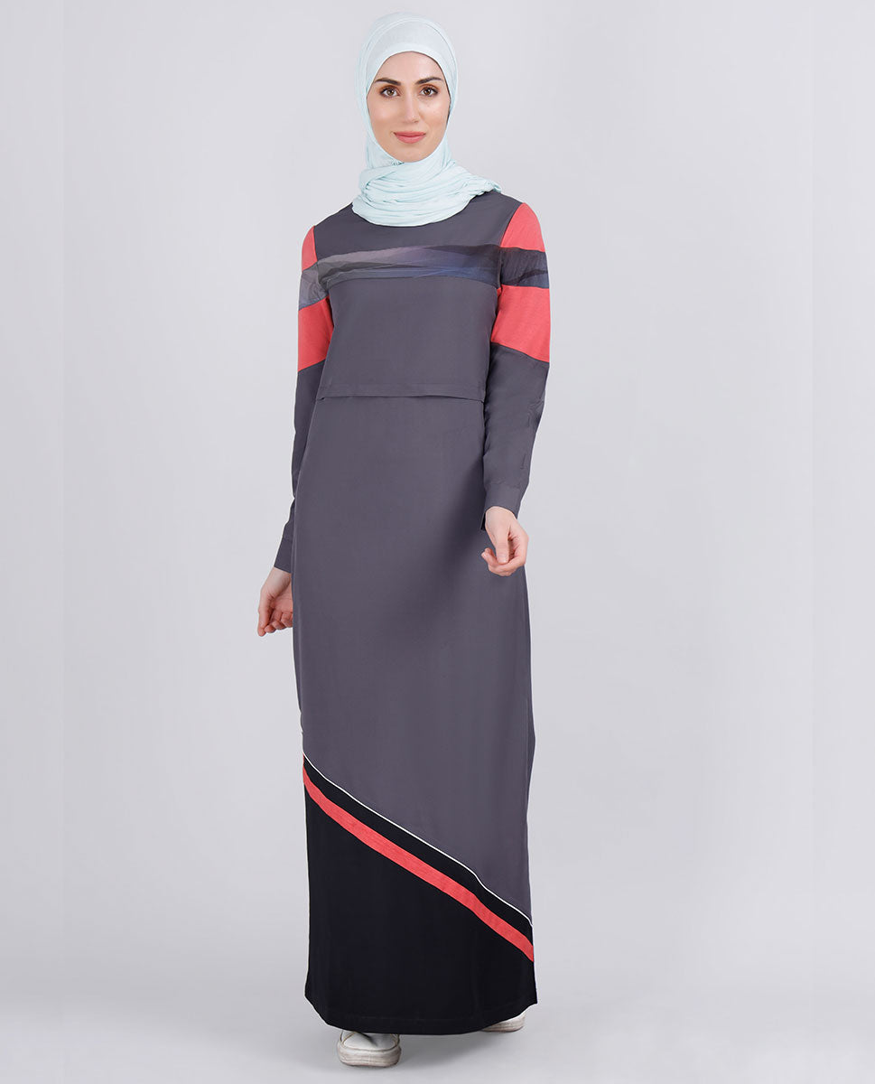 Tornado Grey Coral Touch Jilbab