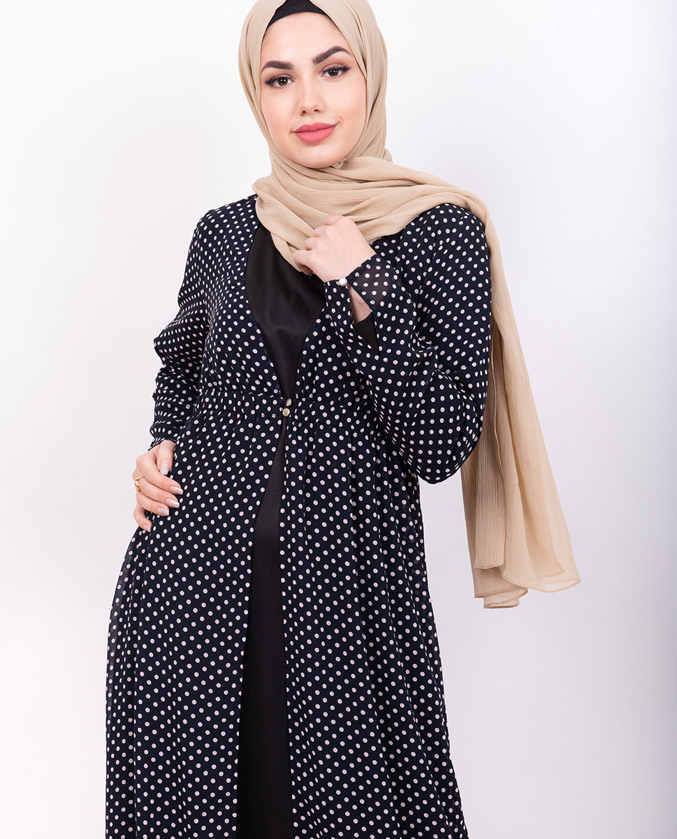 Black Polka Dot Sheer Outerwear