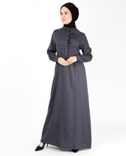 Pintuck Tonal Print Abaya