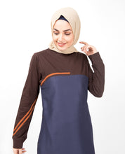 Graystone Blue Shoulder Opening Jilbab