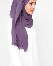 Grape Compote Poly Chiffon Scarf