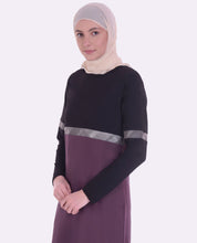 Purple and Black Noorani Jilbab