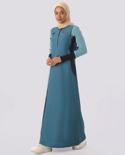 Moroccan Blue Side Panel Jilbab