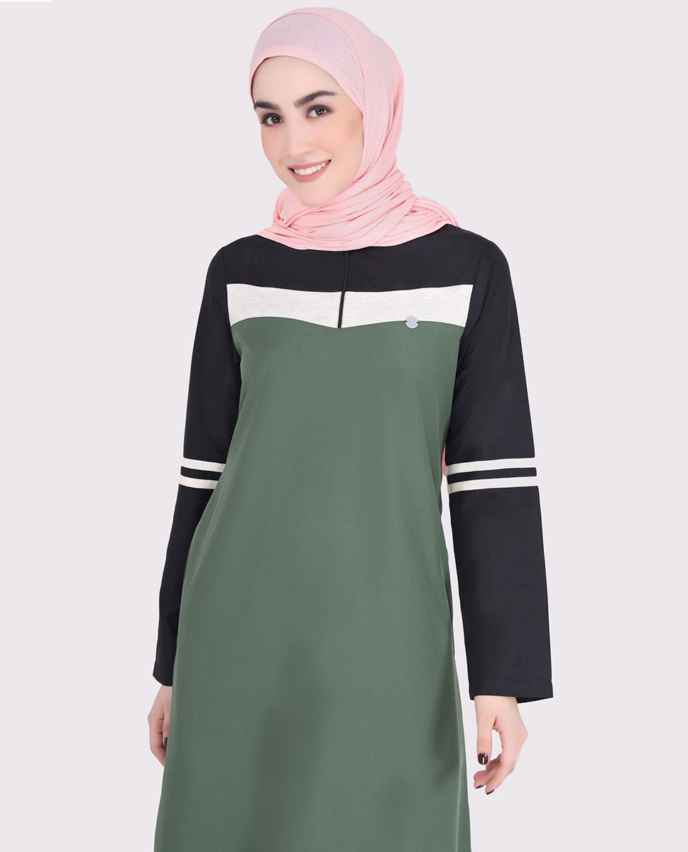 Fern Green Round Neck Jilbab