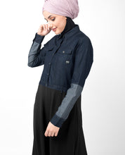 Mid Waist Skirt Denim Shirt Abaya