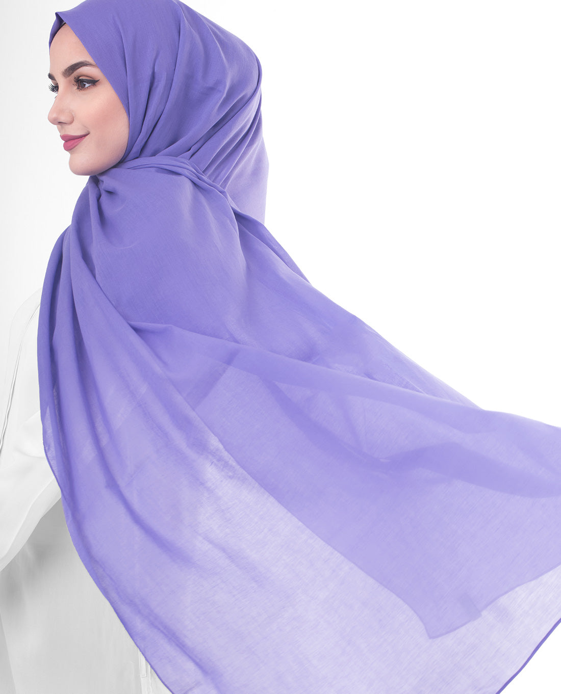 Purple Opulence Cotton Voile Scarf