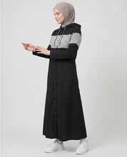 Urban Stripes Detachable Hood Jilbab
