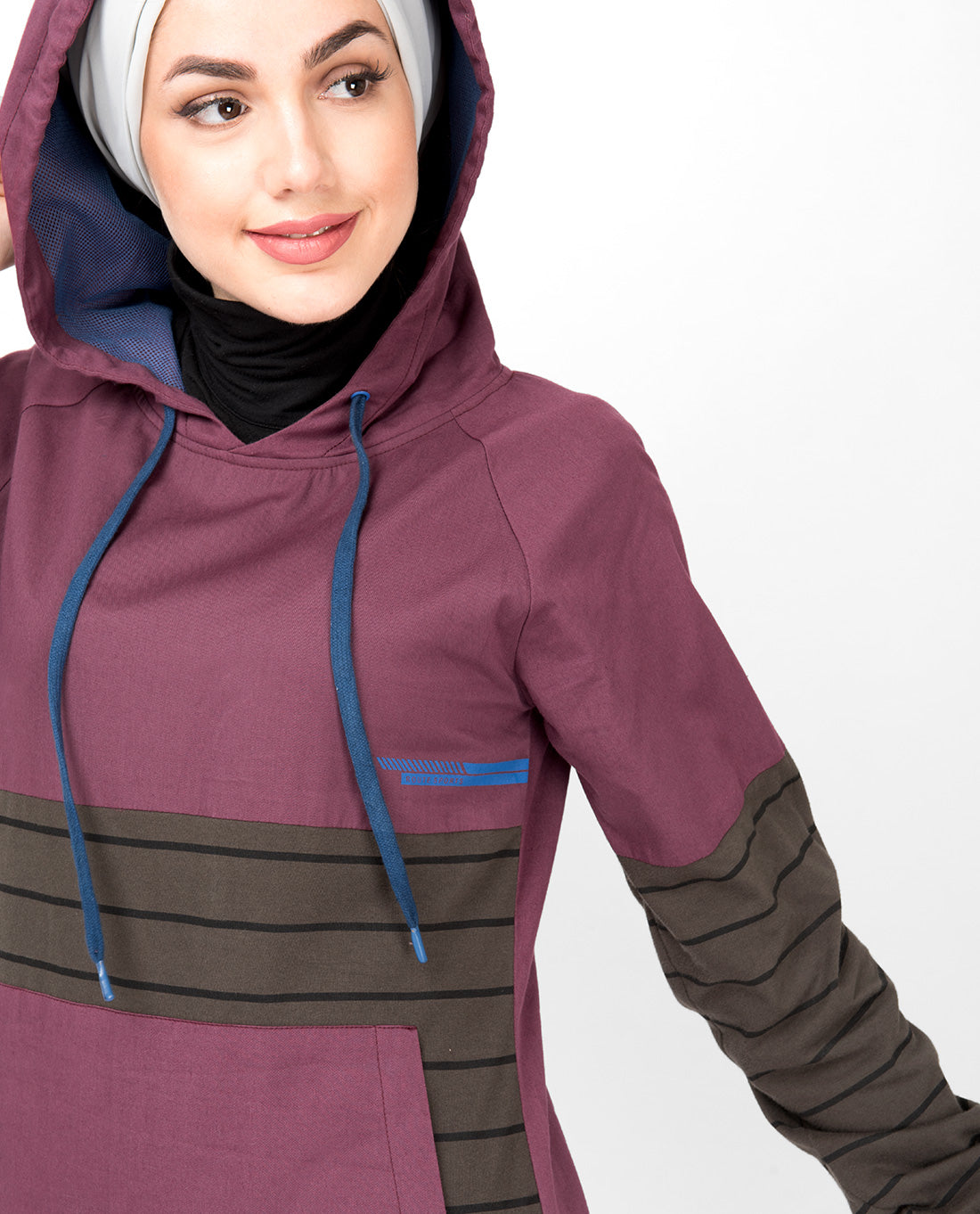 Plum Casual Hooded Jilbab