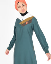 Classic Green Zip Collared Jilbab