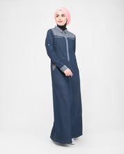 Utility Contrast Denim Jilbab