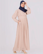 Dusty Peach Pleated Abaya