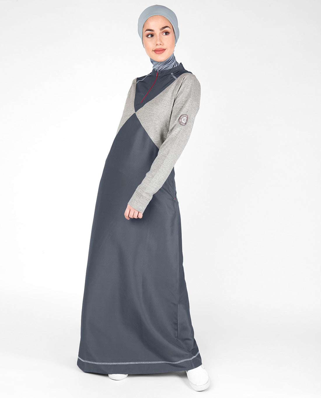 Grey Diamond Melange Jilbab