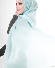 Blue Glow Poly Chiffon Scarf