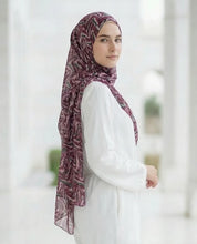 Mauve Flow – Printed Georgette Hijab