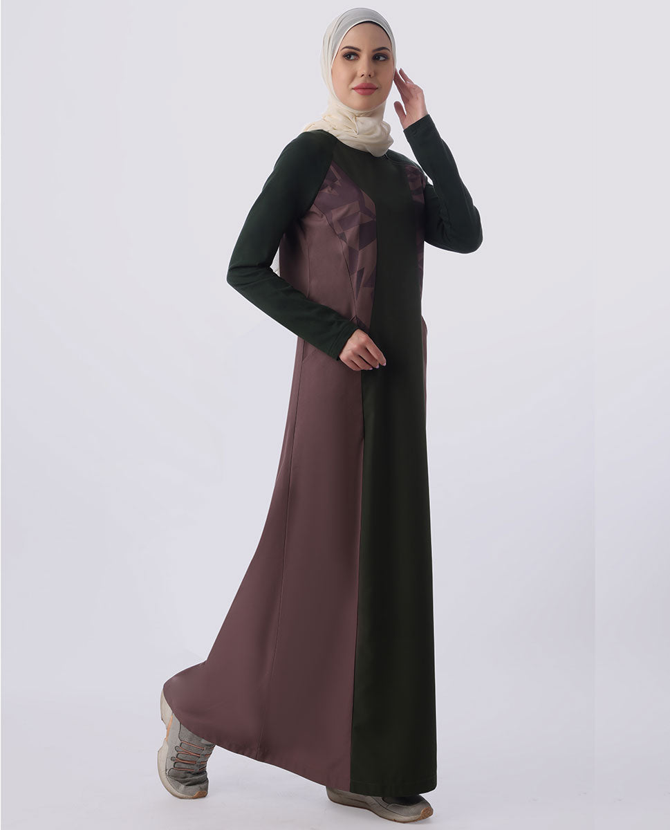 Purple and Black Color Contrast Jilbab