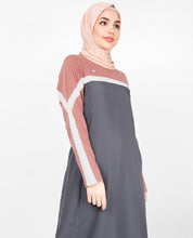 Rabbit Grey Side Print Jilbab