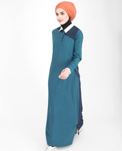 Asymmetric Colour Block Jilbab