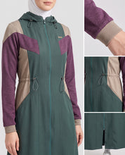 Olive Trail Detachable Hood Jilbab