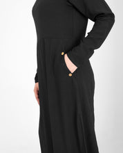 Cross Pocket Classic Black Jilbab