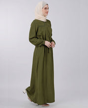 Moss Green Belted Abaya